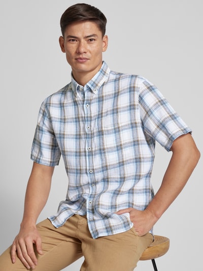 Brax Koszula casualowa z kołnierzykiem typu button down model ‘Dan’ Żółty 3