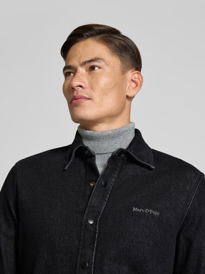 Marc O'Polo Regular fit jeansoverhemd van katoenmix Antraciet - 3