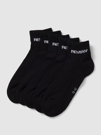 REVIEW Socken mit Label-Print Black 1