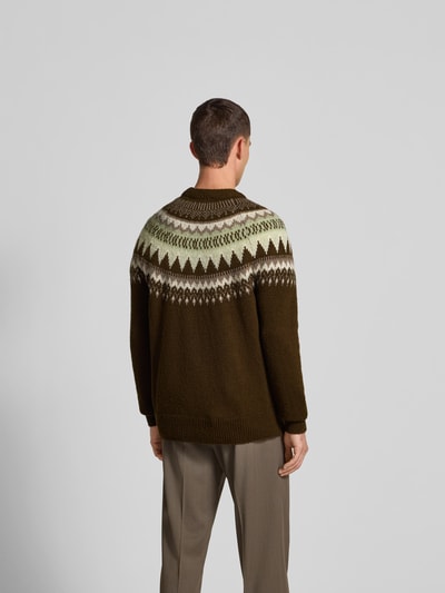 Closed Pullover in Strick-Optik aus Woll-Mix Schoko 5