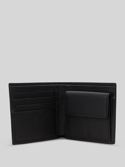 Polo Ralph Lauren Portemonnaie aus Kalbsleder mit Münzfach Black 2