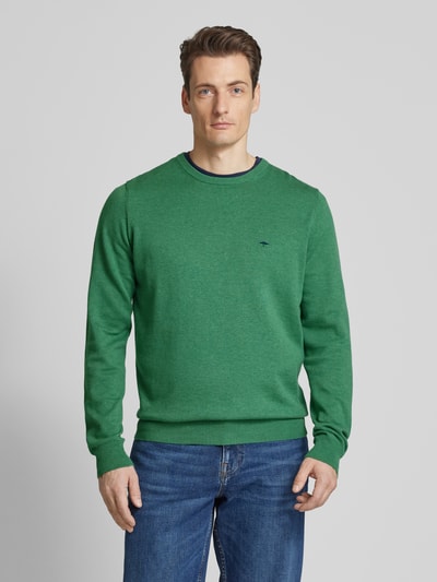 Fynch-Hatton Gebreide pullover met ronde hals Groen - 4