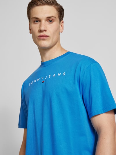 Tommy Jeans T-shirt met labelprint Blauw - 3