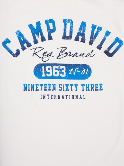 Camp David Longsleeve mit Logo-Print Offwhite 2