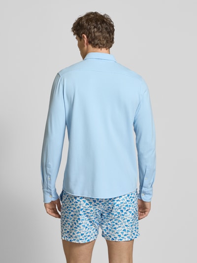 MC2 Saint Barth Freizeithemd mit Knopfleiste Modell 'AMALFI' Hellblau 5