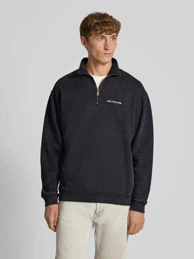 Marc O'Polo Denim Regular fit sweatshirt van puur katoen Zwart - 4