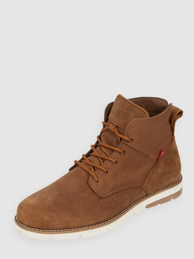 Levi’s® Acc. Boots van leer en textiel, model 'Jax' Donkerbruin - 1