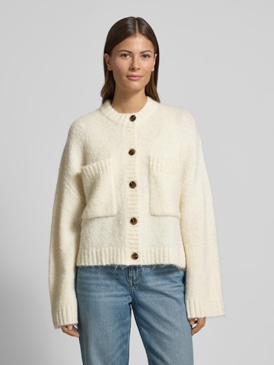 Jake*s Casual Oversized Strickjacke mit Woll-Anteil und Knopfleiste Ecru 4