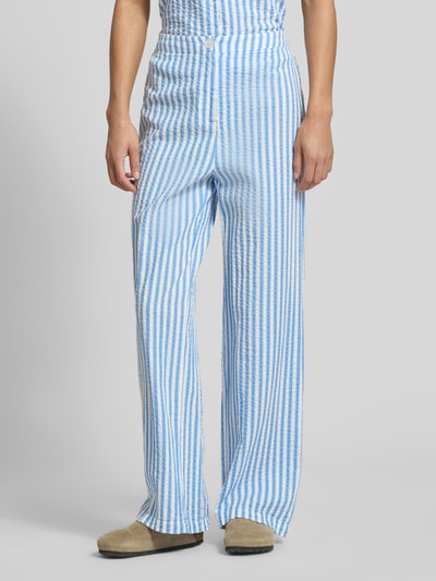 PIECES Straight Leg Hose aus reiner Baumwolle Modell 'TINNA' Hellblau 4