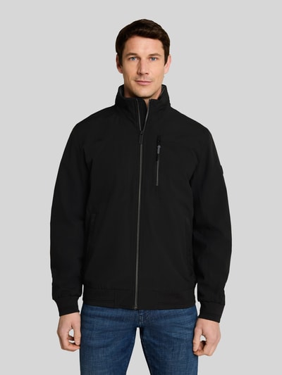 Tom Tailor Regular Fit Blouson aus wasserdichtem Stoff Black 4