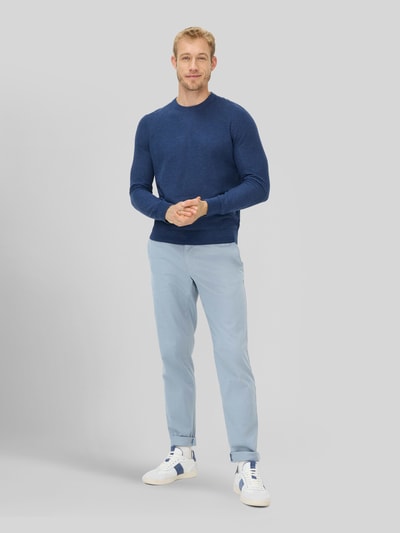 Brax Smalle broek van katoenmix model 'Fabio' Blauw - 1