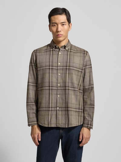 SELECTED HOMME Regular fit vrijetijdsoverhemd van puur biologisch katoen, model 'REGNOAH' Lichtbruin - 4