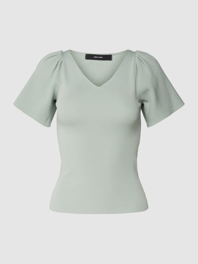 VERO MODA Strickshirt mit V-Ausschnitt Schilf 2