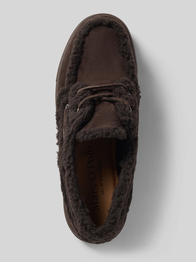 Productfoto, Loafer met lamsvachtvoering van rundleersuède van MARC O'POLO, model 'Kara 7', effen kleur, dames loafer.