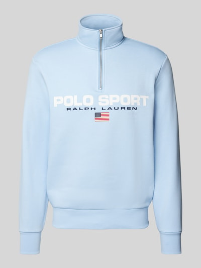 Polo Sport Sweatshirt mit Label-Print Hellblau 2