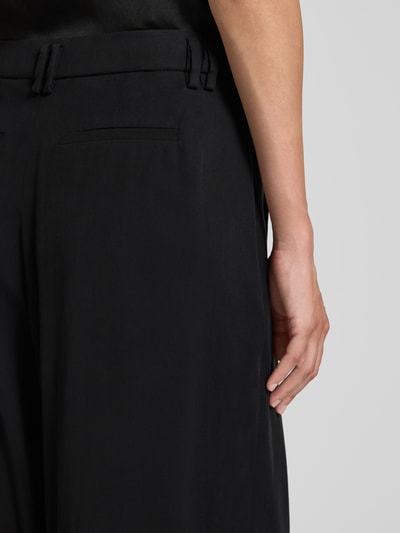 Drykorn Broek met wijde pijpen en steekzakken, model 'BROAD' Zwart - 3