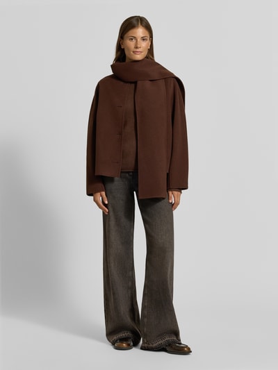 Luisa Cerano Regular Fit Jacke aus Schurwoll-Mix mit Kaschmir-Anteil Dunkelbraun 1