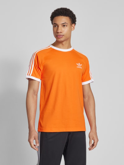 adidas Originals T-shirt met labelstitching Oranje - 4