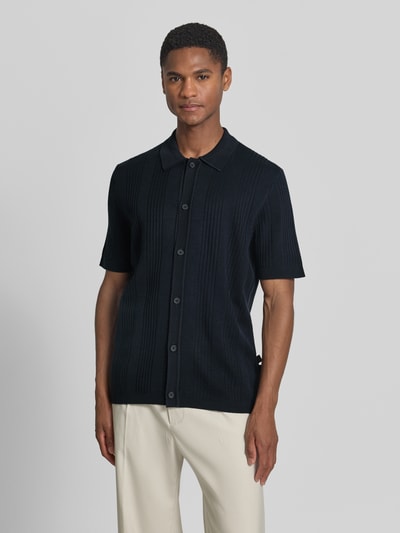 Marc O'Polo Regular Fit Freizeithemd aus reiner Baumwolle - Marc O'Polo × DFB Travel Collection Dunkelblau 4