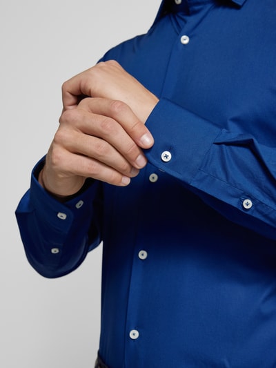 BOSS Slim Fit Business-Hemd mit Kentkragen Modell 'Hank' Blau 3