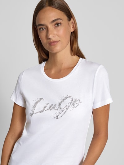 Liu Jo White T-shirt met labelprint Wit - 3