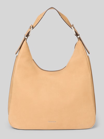 Produktfoto, Hobo Bag mit Label-Detail Modell 'NOLITA' von MICHAEL Michael Kors, beżowa, struktura gładka, Szerokość w rozmiarze 1: 40 cm, długość: 42 cm, głębokość: 10 cm, długość paska: 36 cm, główna komora z magnetycznym zapięciem, krótki pasek na ramię