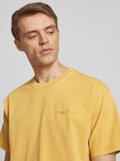 Levi's® T-Shirt mit Label-Stitching GELB 3
