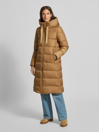 Marc O'Polo Płaszcz puchowy o kroju regular fit z kapturem Piaskowy 4