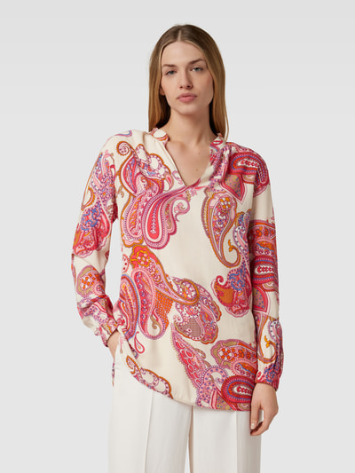 Betty Barclay Blusenshirt aus Viskose mit Allover-Muster Sand 4