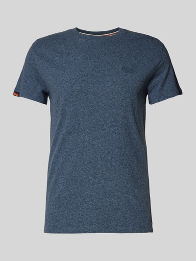 Superdry T-shirt met labelstitching Petrol gemêleerd - 2