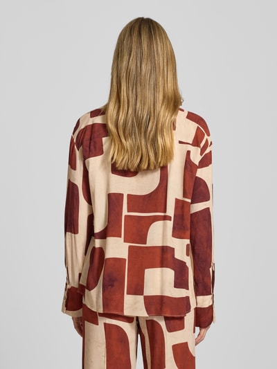 Mango Regular Fit Hemdbluse mit Manschetten Modell 'PARISI' Rostrot 5