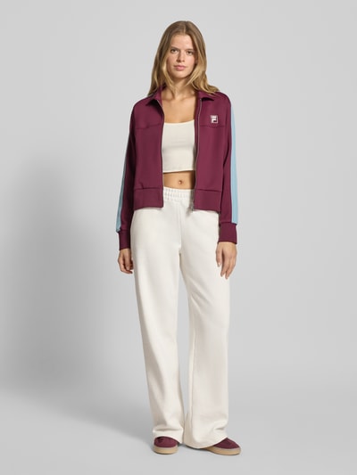 FILA Regular Fit Sweatjacke mit elastischen Abschlüssen Dunkelrot 1