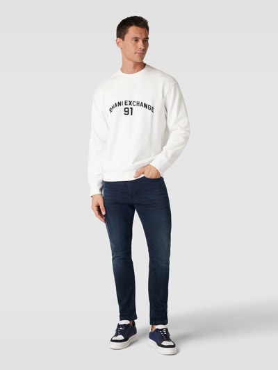 ARMANI EXCHANGE Sweatshirt mit Label-Stitching Offwhite 1