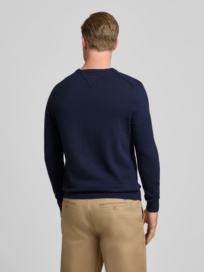 Tommy Hilfiger Regular Fit Strickpullover aus Baumwoll-Kaschmir-Mix Marine 5