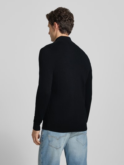 Profuomo Slim Fit Pullover aus Woll-Mix Marine 5