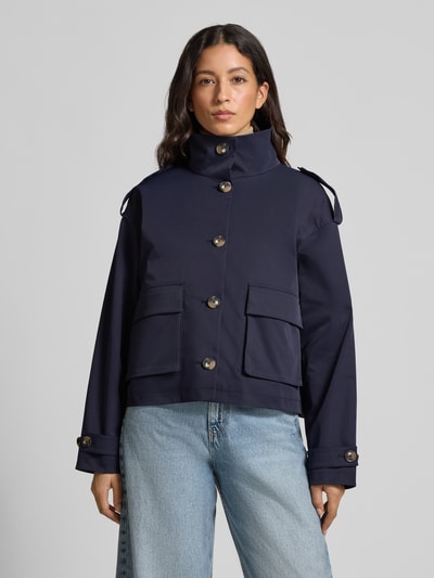 Christian Berg Woman Selection Jas met opstaande kraag Donkerblauw - 4