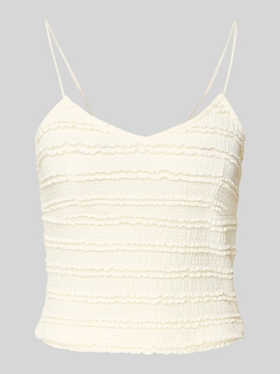 Only Shaped Fit Crop Top mit Spaghettiträger Modell 'GAYLE' Offwhite 2