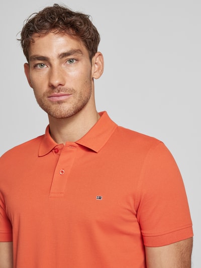 Christian Berg Men Poloshirt mit Label-Stitching Kupfer 3
