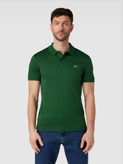 Lacoste Koszulka polo o kroju regular fit w jednolitym kolorze Zielony 4