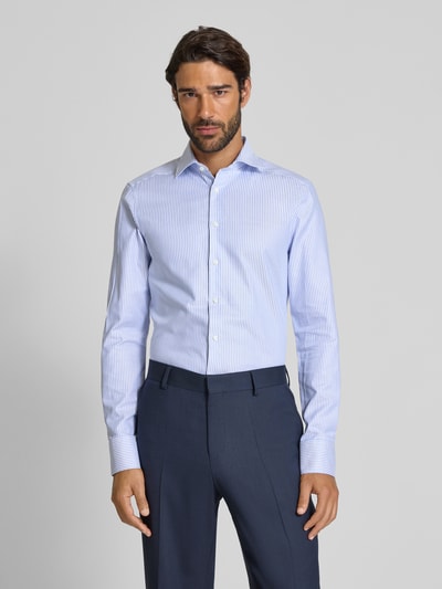 Stenstroms Slim Fit Business-Hemd mit Kentkragen Blau 4