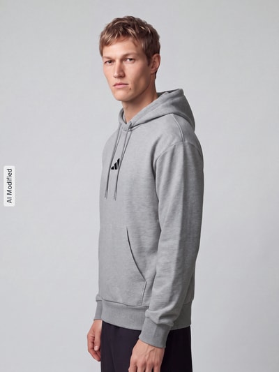 adidas Sportswear Hoodie mit Logo-Print Hellgrau 3