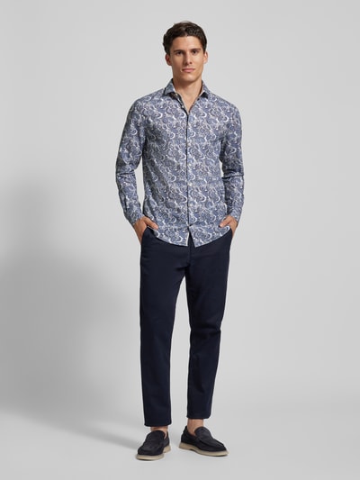 Colours & Sons Regular fit vrijetijdsoverhemd met kentkraag Blauw - 1