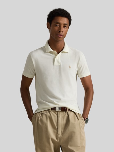 Polo Ralph Lauren Slim Fit Poloshirt aus reiner Baumwolle  Offwhite 4