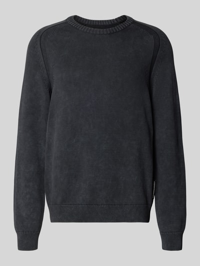 Armedangels Regular Fit Strickpullover aus reiner Baumwolle Modell 'VAANJO ' Black 2