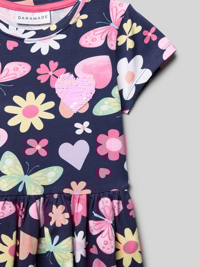 DANAMADE T-shirtjurk met pailletten Marineblauw - 2