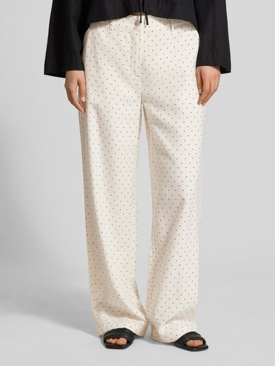 FREE/QUENT Wide Leg Pants aus Viskose-Mix mit Eingrifftaschen Offwhite 4