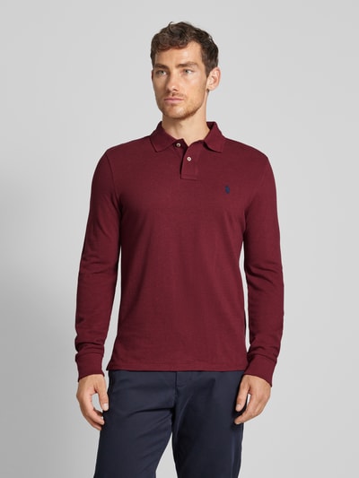 Polo Ralph Lauren Custom Slim Fit Poloshirt mit Label-Stitching Bordeaux 4