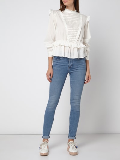 Scotch & Soda Blouseshirt met gestreept dessin en ruches Offwhite - 1