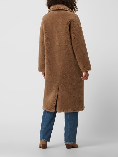 Studio AR Keerbare lange jas met wol, model 'Florence' Camel - 6