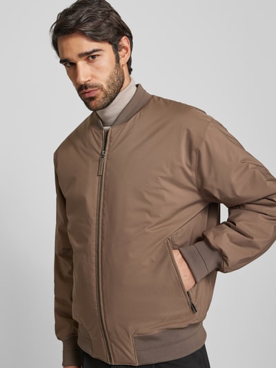 CK Calvin Klein Bomberjacke mit Reißverschluss Modell 'HERO' Beige 3